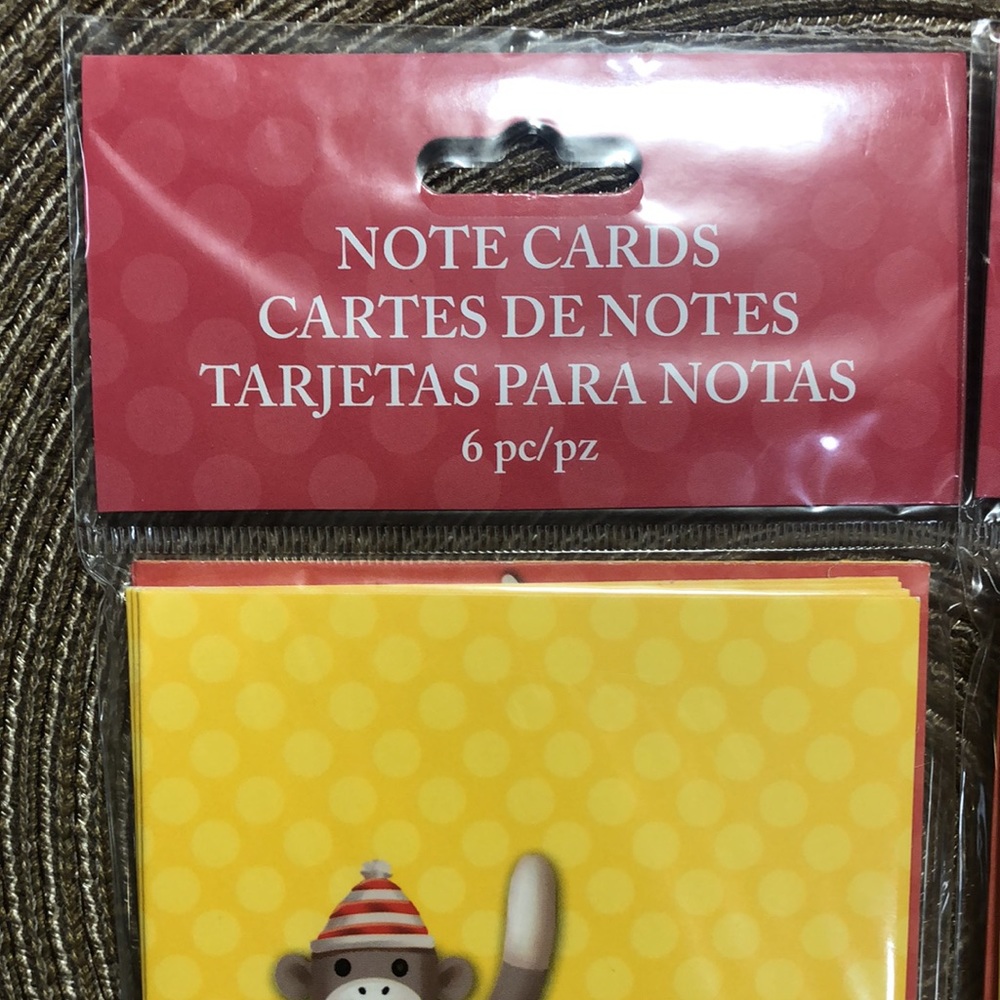 Sock Monkey Notecards & Envelopes - Picture 2 of 3